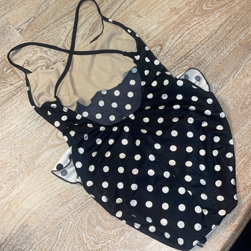 Pacific Connections Polka Dot Swimsuit 80s 90s View 3